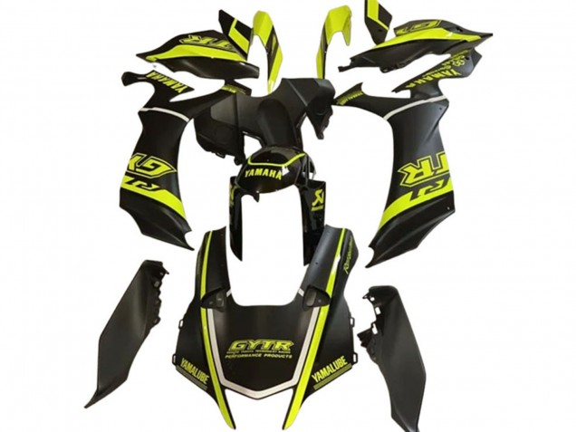2020-2025 Yamaha YZF 1000 R1 Motorcycle Fairings - Glossy Black Fluorescent Yellow Canada