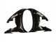 2003-2004 Yamaha YZF R6 Motorcycle Fairings - Glossy Black White Decals Canada