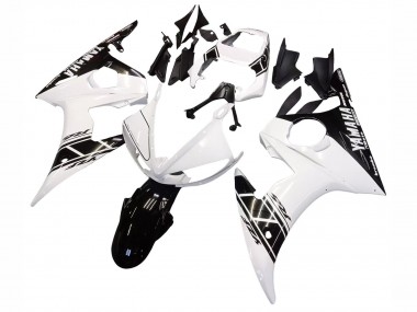 Purchase 2003-2004 Yamaha YZF R6 Motorcycle Fairing - White Glossy Black Canada