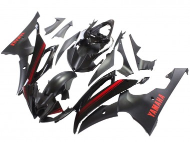 Purchase 2008-2016 Yamaha YZF 600 R6 Motorcycle Fairings - Glossy Black Matte Black Red Stripe Canada