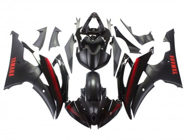 Purchase 2008-2016 Yamaha YZF 600 R6 Motorcycle Fairings - Glossy Black Matte Black Red Stripe Canada