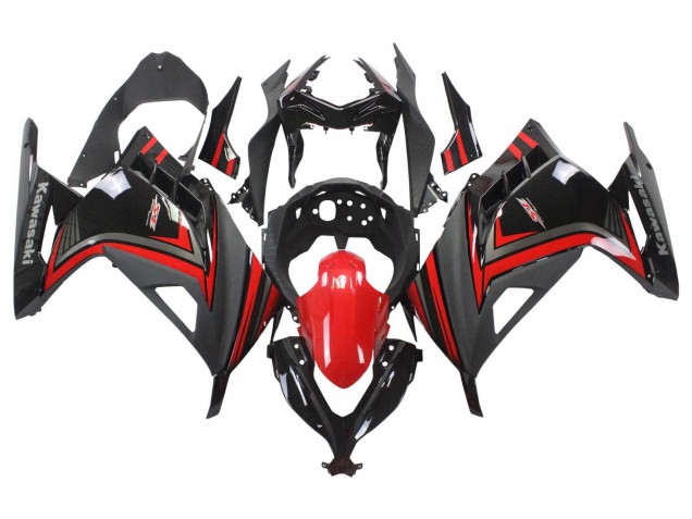 2013-2017 Kawasaki EX300 Motorcycle Fairings - Red Black Canada