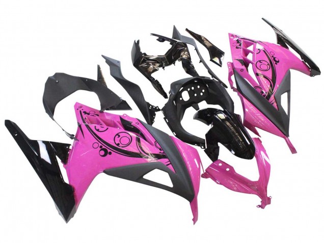 2013-2017 Kawasaki EX300 Motorcycle Fairings - Pink Black Canada