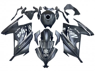 Purchase 2013-2024 Kawasaki EX300 Motorcycle Fairings - Matte Black White Elf Snow Canada