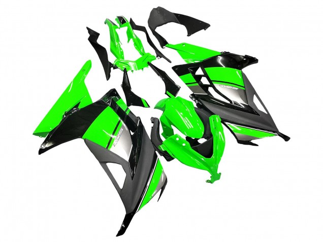 2013-2017 Kawasaki EX300 Motorcycle Fairings - Green Silver Black Canada