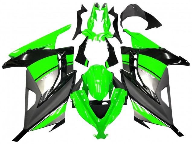 2013-2017 Kawasaki EX300 Motorcycle Fairings - Green Silver Black Canada