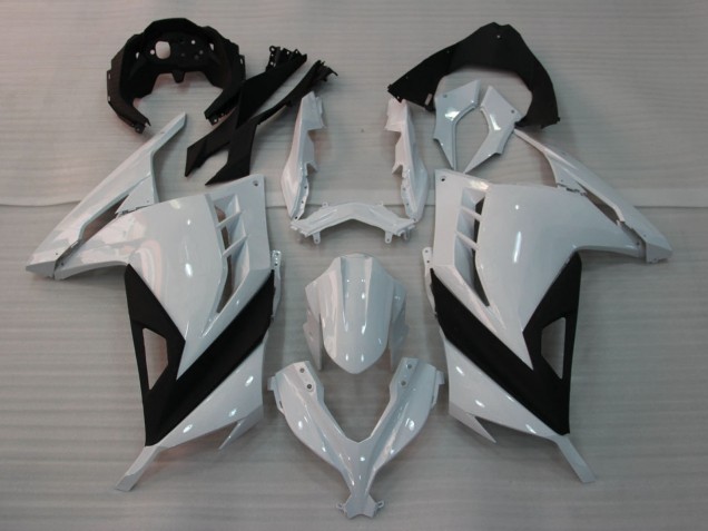 2013-2017 Kawasaki EX300 Motorcycle Fairings - Glossy White Black Canada