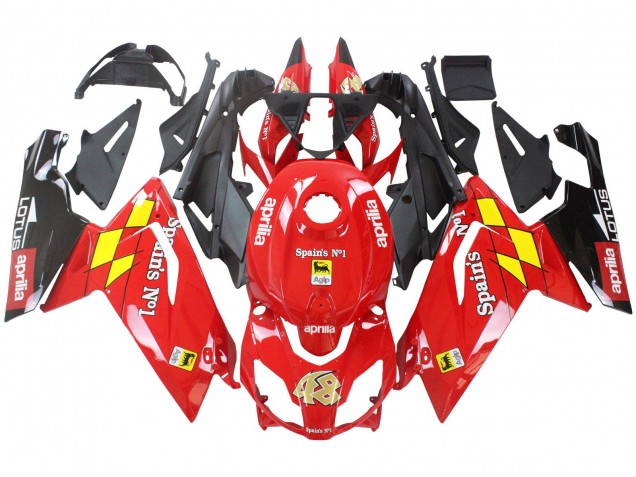 2006-2011 Aprilia RS125 Motorcycle Fairings - Red White Yellow Black Canada