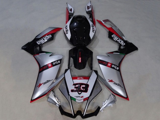 2012-2019 Aprilia RS4 50 125 Motorcycle Fairings - Silver Red Glossy Black Canada