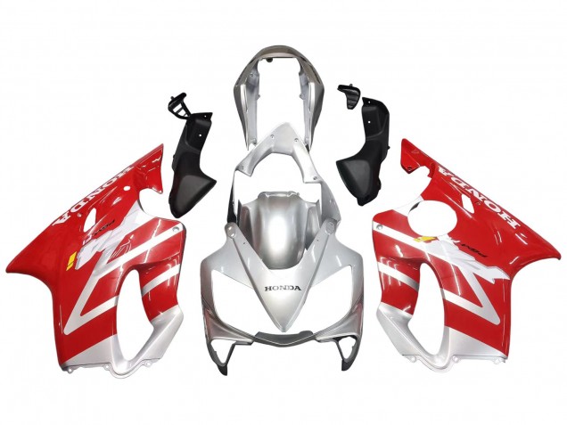 2004-2007 Honda CBR600 F4i Motorcycle Fairings - Silver Red Canada