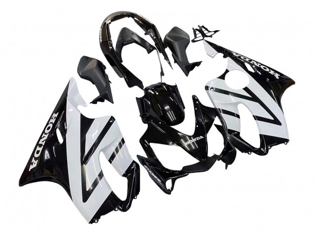 2004-2007 Honda CBR600 F4i Motorcycle Fairings - White Glossy Black Canada