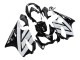 2004-2007 Honda CBR600 F4i Motorcycle Fairings - White Glossy Black Canada