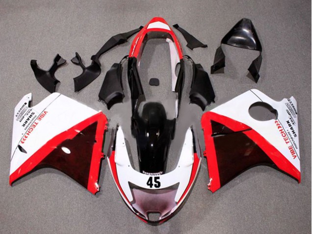 1996-2007 Honda CBR1100XX Blackbird Motorcycle Fairings - White Red Glossy Black Canada