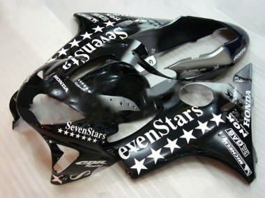 Purchase 1999-2000 Honda CBR600 F4 Motorcycle Fairings - Glossy Black White SevenStars Canada