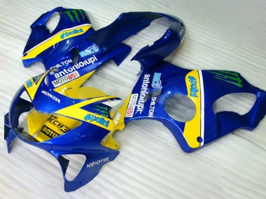 Purchase 1999-2000 Honda CBR600 F4 Motorcycle Fairings - Blue Yellow Green Monster Canada