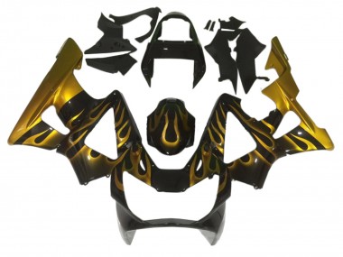 Purchase 2000-2001 Honda CBR900RR 929 Motorcycle Fairings - Glossy Black Gold Flame Canada