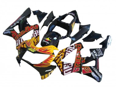 Purchase 2000-2001 Honda CBR900RR 929 Motorcycle Fairings - Glossy Black Orange Repsol Rossi Canada
