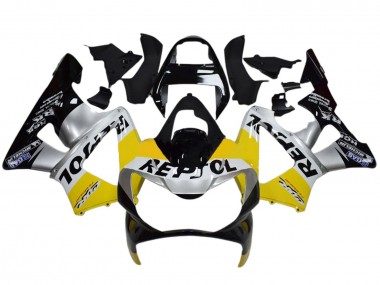 Purchase 2000-2001 Honda CBR900RR 929 Motorcycle Fairings - Yellow Silver Glossy Black Repsol Canada