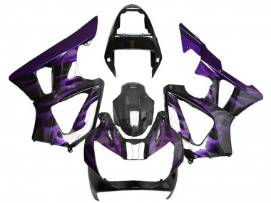 Purchase 2000-2001 Honda CBR900RR 929 Motorcycle Fairings - Glossy Black Purple Flame Canada