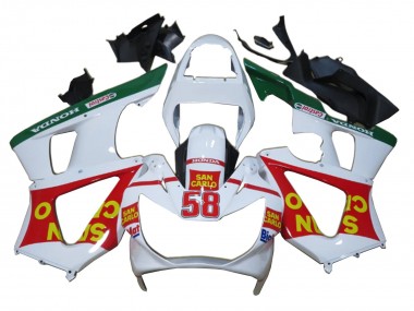 Purchase 2000-2001 Honda CBR900RR 929 Motorcycle Fairings - White Red Green Castrol San Carlo Canada