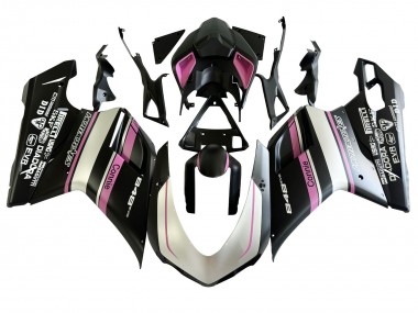 Purchase 2007-2014 Ducati 848 Motorcycle Fairings - White Pink Glossy Black Connie Canada