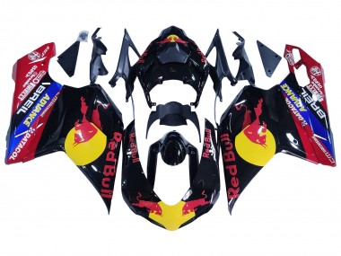 Purchase 2007-2014 Ducati 848/1098/1198 Motorcycle Fairings - Glossy Black Yellow Blue Red Bull Canada