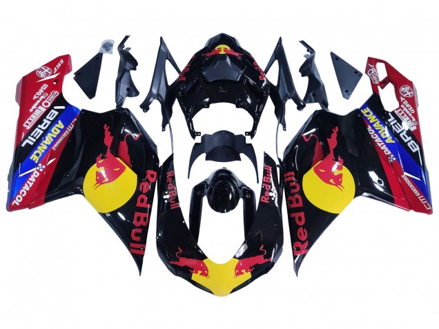 2007-2014 Ducati 848/1098/1198 Motorcycle Fairings - Glossy Black Yellow Blue Red Bull Canada