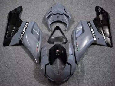 Purchase 2007-2014 Ducati 848 Motorcycle Fairings - Grey Glossy Black Corse Canada