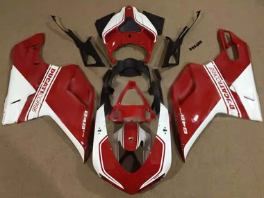 Purchase 2007-2014 Ducati 848 Motorcycle Fairings - White Red Corse Canada