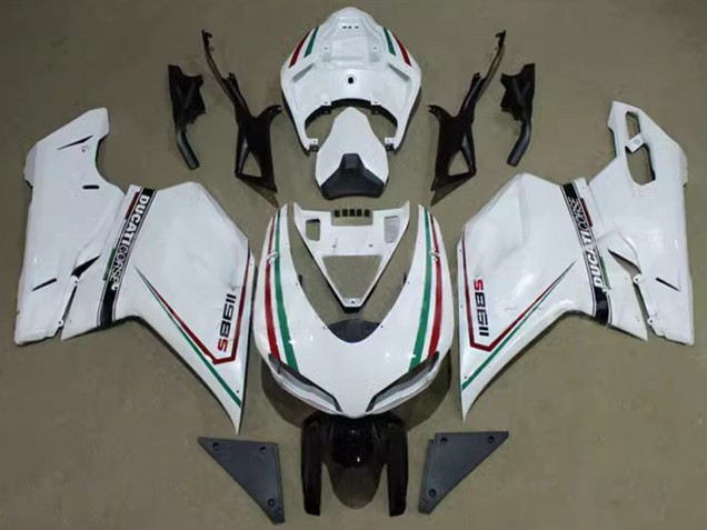 2007-2014 Ducati 1198 Motorcycle Fairings - White Red Green Black Corse Canada