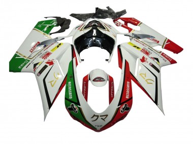 Purchase 2007-2014 Ducati 848/1098/1198 Motorcycle Fairings - White Red Green Accossato Canada