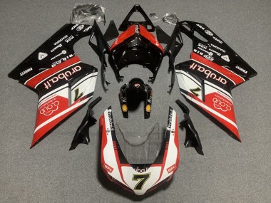 Purchase 2007-2014 Ducati 848/1098/1198 Motorcycle Fairing Kits - White Red Glossy Black Canada