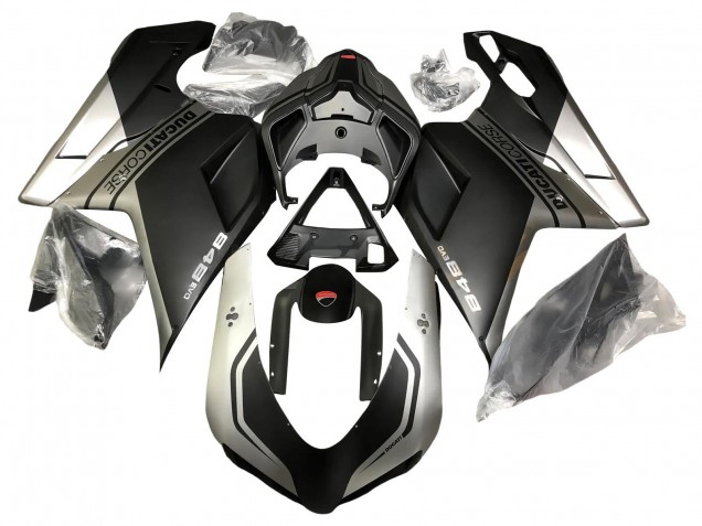 2007-2014 Ducati 848 Motorcycle Fairings - Silver Matte Black Canada
