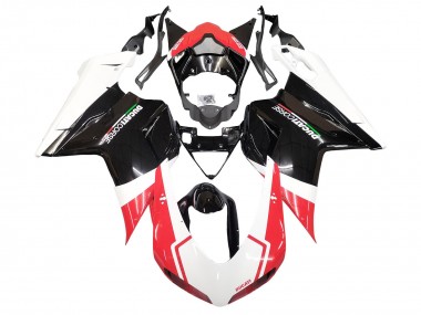 Purchase 2007-2014 Ducati 848/1098/1198 Motorcycle Fairings - White Red Glossy Black Canada