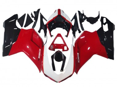 Purchase 2007-2014 Ducati 1098 Motorcycle Fairings - White Red Glossy Black Canada