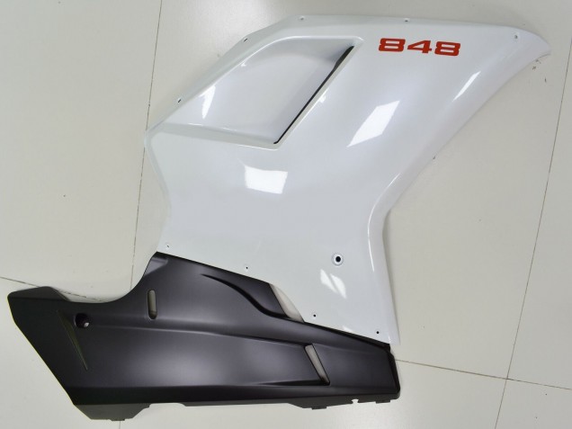 2007-2014 Ducati 848 Motorcycle Fairings - White Matte Black Canada