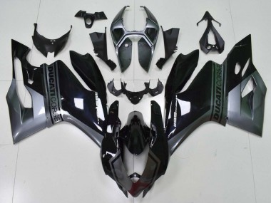 Purchase 2011-2014 Ducati Panigale 1199 Motorcycle Fairings - Grey Glossy Black Canada