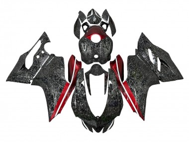 Purchase 2011-2014 Ducati Panigale 899/1199 Motorcycle Fairings - Black Forged Carbon Fiber Style Red Canada