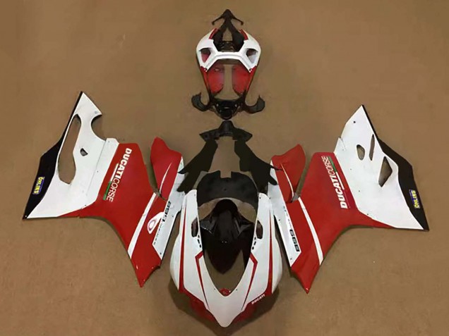2011-2014 Ducati Panigale 899 Motorcycle Fairings - White Red Black Canada