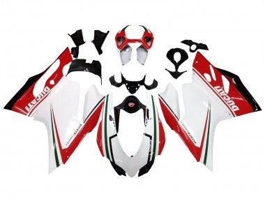 Purchase 2011-2014 Ducati 1199 Motorcycle Fairings - White Red Green Glossy Black Canada