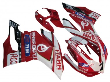 Purchase 2011-2014 Ducati 1199 Motorcycle Fairings - White Red Glossy Black Fiamm 7 Canada