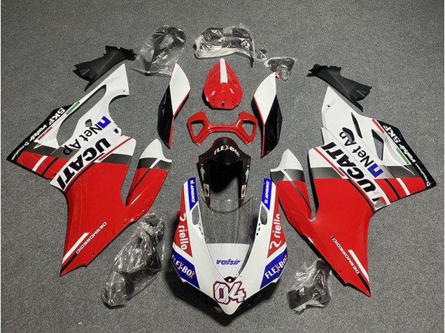 2011-2014 Ducati Panigale 899/1199 Motorcycle Fairings - White Red Blue Glossy Black Flex-Box Valsir 04 Canada