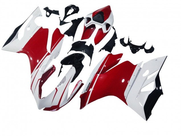 2011-2014 Ducati 1199 Motorcycle Fairings - White Red Glossy Black Canada