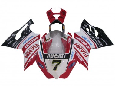 Purchase 2011-2014 Ducati 1199 Motorcycle Fairings - White Red Glossy Black Fiamm Valsir 7 Canada
