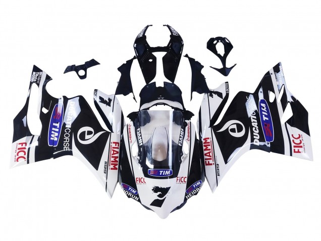 2011-2014 Ducati Panigale 899/1199 Motorcycle Fairings - White Black Blue Fiamm Ficc 7 Canada