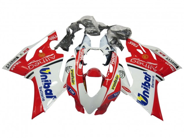 2011-2014 Ducati Panigale 899/1199 Motorcycle Fairings - White Red Blue Valsir Fiamm Canada