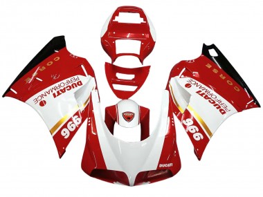 Purchase 1993-2005 Ducati 996 Motorcycle Fairings - White Red Gold Glossy Black Corse Performance Canada