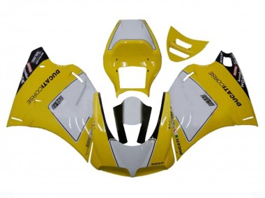 Purchase 1993-2005 Ducati 996 Motorcycle Fairings - White Yellow Glossy Black Corse Performance Canada