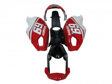 Purchase 2008-2012 Ducati Monster 696 796 1100 1100S Motorcycle Fairings - White Red Glossy Black 69 Canada