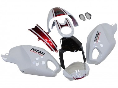 Purchase 2008-2012 Ducati Monster 696 796 1100 1100S Motorcycle Fairings - White Red Glossy Black Canada